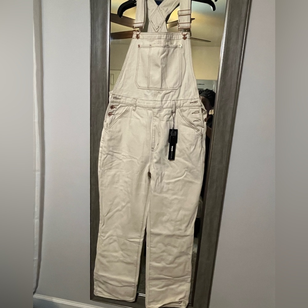 Fashion Nova  Leila Loose Fit Denim Overalls